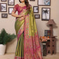 Anaita Green Tissue Silk With Weaving Saree With Blouse