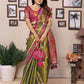 Anaita Green Tissue Silk With Weaving Saree With Blouse