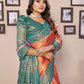 Anaita Orange Tissue Silk With Weaving Saree With Blouse