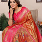 Anaita Orange Tissue Silk With Weaving Saree With Blouse