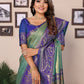 Anaita Sea Green Tissue Silk With Weaving Saree With Blouse