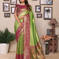 Anaita Light Green Tissue Silk With Weaving Saree With Blouse