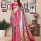 Anaita Light Blue Tissue Silk With Weaving Saree With Blouse