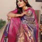 Anaita Light Blue Tissue Silk With Weaving Saree With Blouse