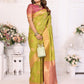 Anaita Light Green Weaving Saree With Blouse