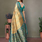 Anaita Golden Tissue Silk With Weaving Saree With Blouse