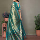 Anaita Light Green Tissue Silk With Weaving Saree With Blouse