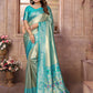 Anaita Blue Tissue Silk With Weaving Saree With Blouse