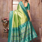 Anaita Green Tissue Silk With Weaving Saree With Blouse