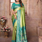 Anaita Green Tissue Silk With Weaving Saree With Blouse