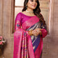 Anaita Lavender Tissue Silk With Weaving Saree With Blouse