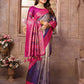 Anaita Lavender Tissue Silk With Weaving Saree With Blouse