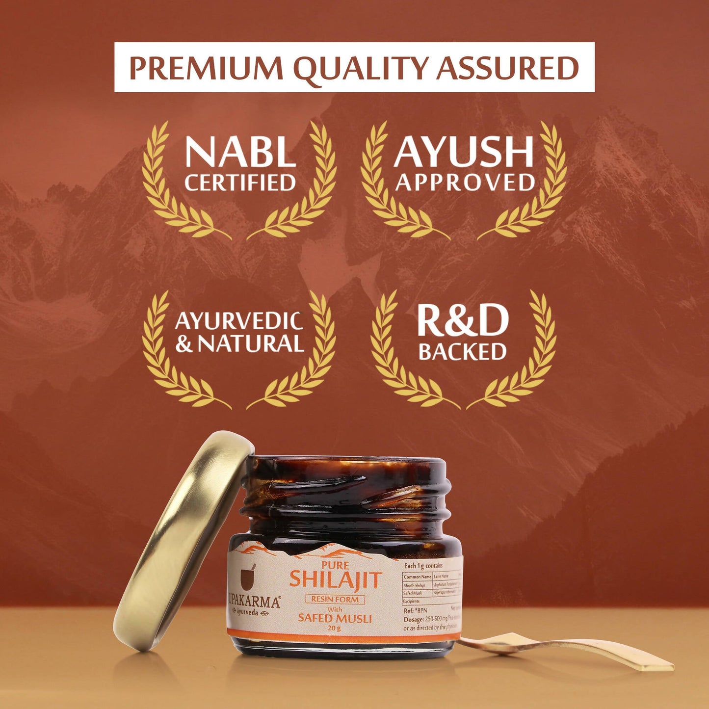 Upakarma Ayurveda Pure SJ Resin with Safed Musli & Pure SJ Resin with Gold Dust Combo - Swadesiicart