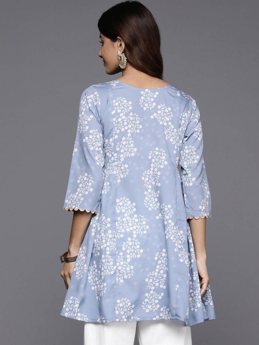 Ahalyaa Women's Traditional wear Tunic - Grey | Swadesiicart