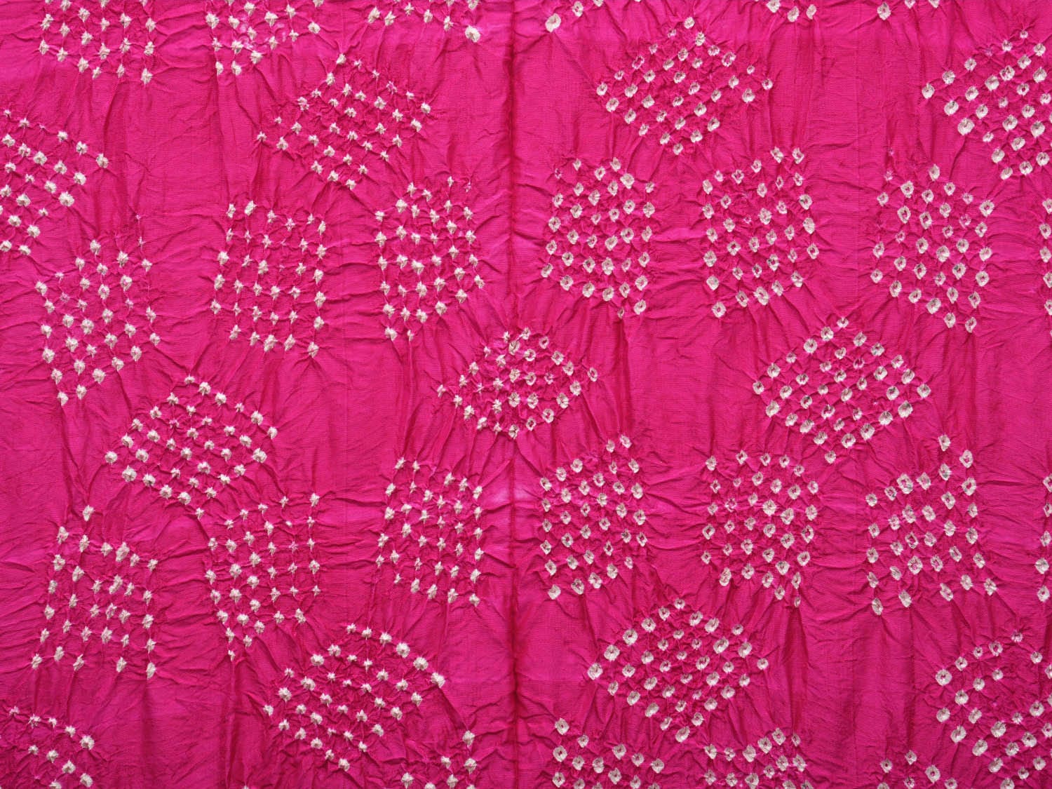 Pink and Purple Bandhani Kanchipuram Silk Handloom Dupatta with Border Design - Global Threads | Swadesiicart