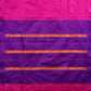 Pink and Purple Narayanpet Silk Handloom Plain Saree with Traditional Border Design No Blouse - Global Threads | Swadesiicart