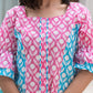 Yufta Pink & Sky Blue Colour Blocking Co Ord Set - Swadesiicart