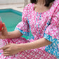 Yufta Pink & Sky Blue Colour Blocking Co Ord Set - Swadesiicart