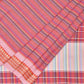 Pink Bamboo Cotton Plain Saree with Checks Design No Blouse - Global Threads | Swadesiicart