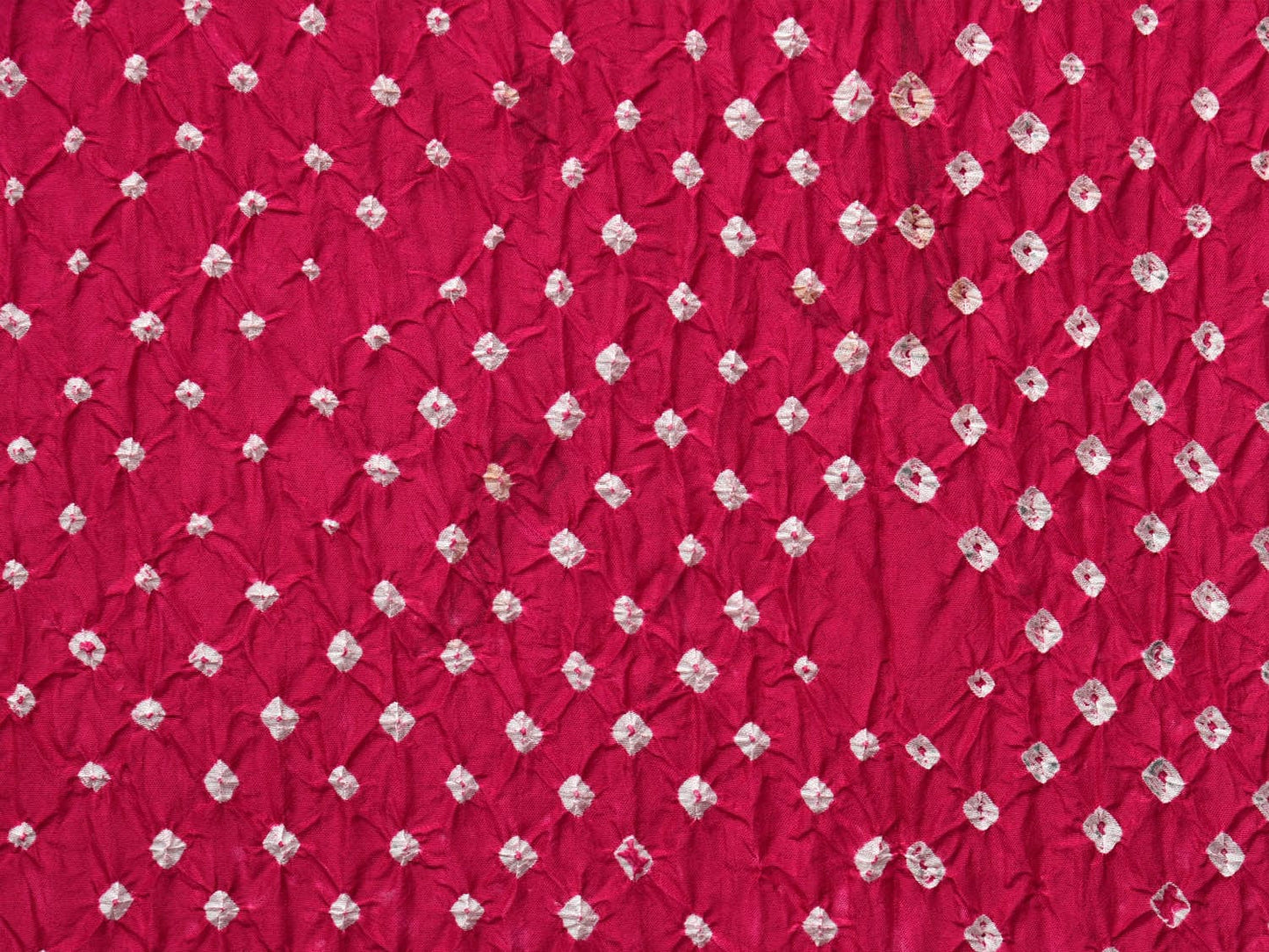 Pink Bandhani Kanchipuram Silk Handloom Saree with Kalamkari Pallu and Blouse Design - Global Threads | Swadesiicart