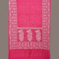 Pink Bandhani Silk Stole with Embroidary Work Design - Global Threads | Swadesiicart