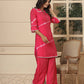 Yufta Pink Chanderi Silk Tie Dye Co-Ord Set - Swadesiicart