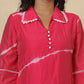 Yufta Pink Chanderi Silk Tie Dye Co-Ord Set - Swadesiicart