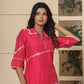 Yufta Pink Chanderi Silk Tie Dye Co-Ord Set - Swadesiicart