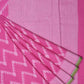 Pink Cotton Cut Work Handloom Saree with Zig-Zag Design - Global Threads | Swadesiicart