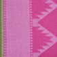 Pink Cotton Cut Work Handloom Saree with Zig-Zag Design - Global Threads | Swadesiicart