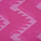 Pink Cotton Cut Work Handloom Saree with Zig-Zag Design - Global Threads | Swadesiicart