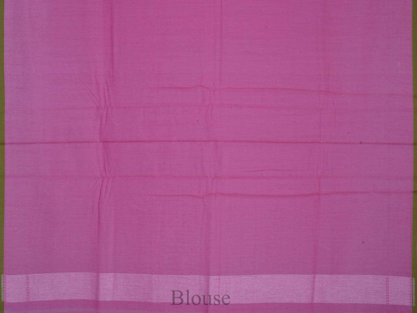 Pink Cotton Cut Work Handloom Saree with Zig-Zag Design - Global Threads | Swadesiicart
