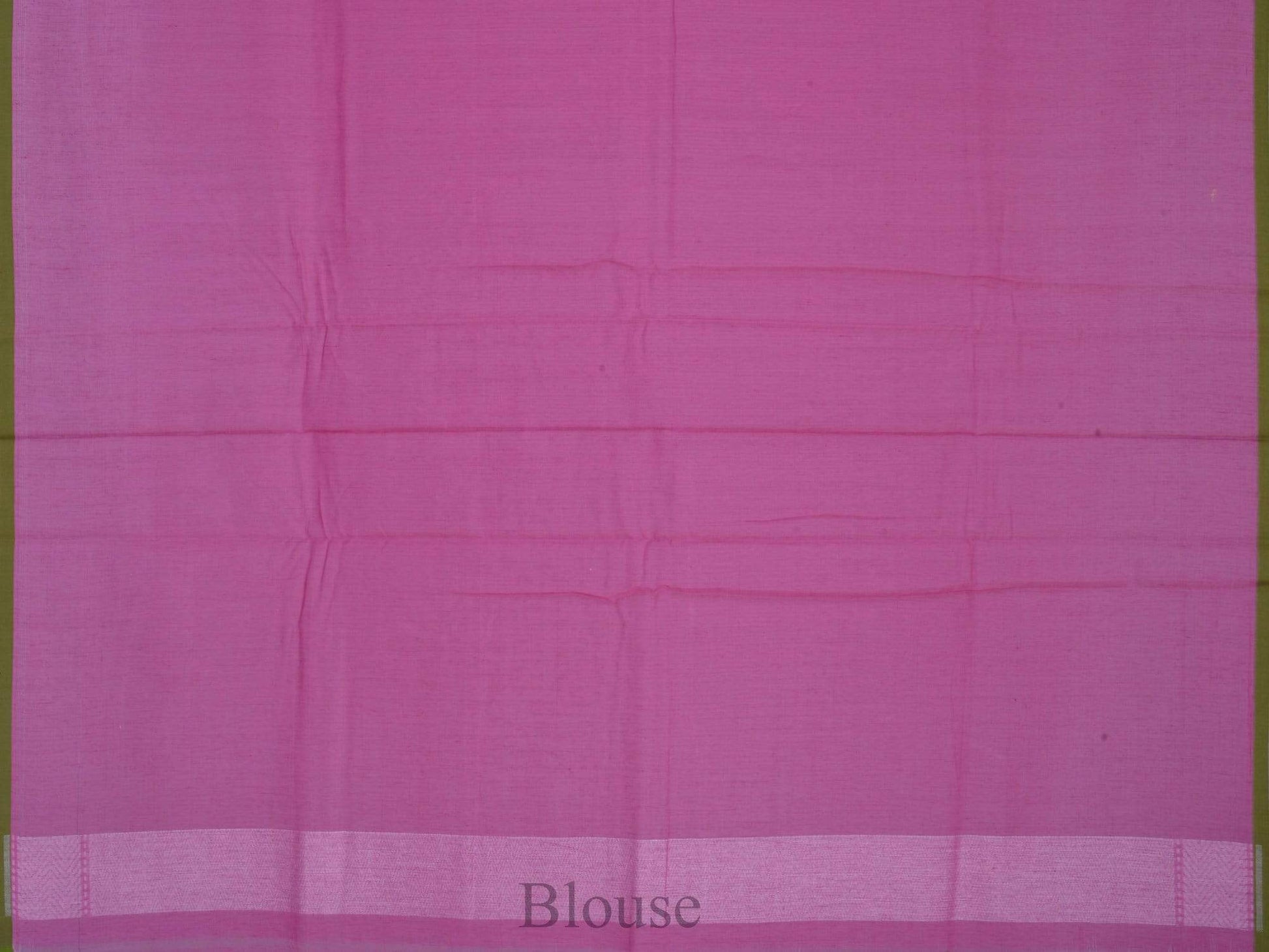 Pink Cotton Cut Work Handloom Saree with Zig-Zag Design - Global Threads | Swadesiicart