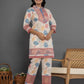 Yufta Pink Cotton Schiffli Co-Ord Set With Lace Detailing - Swadesiicart