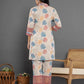 Yufta Pink Cotton Schiffli Co-Ord Set With Lace Detailing - Swadesiicart
