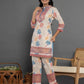 Yufta Pink Cotton Schiffli Co-Ord Set With Lace Detailing - Swadesiicart
