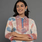 Yufta Pink Cotton Schiffli Co-Ord Set With Lace Detailing - Swadesiicart