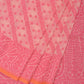 Pink Cut Work Sico Cotton Saree with Diagonal and Mango Border Design - Global Threads | Swadesiicart