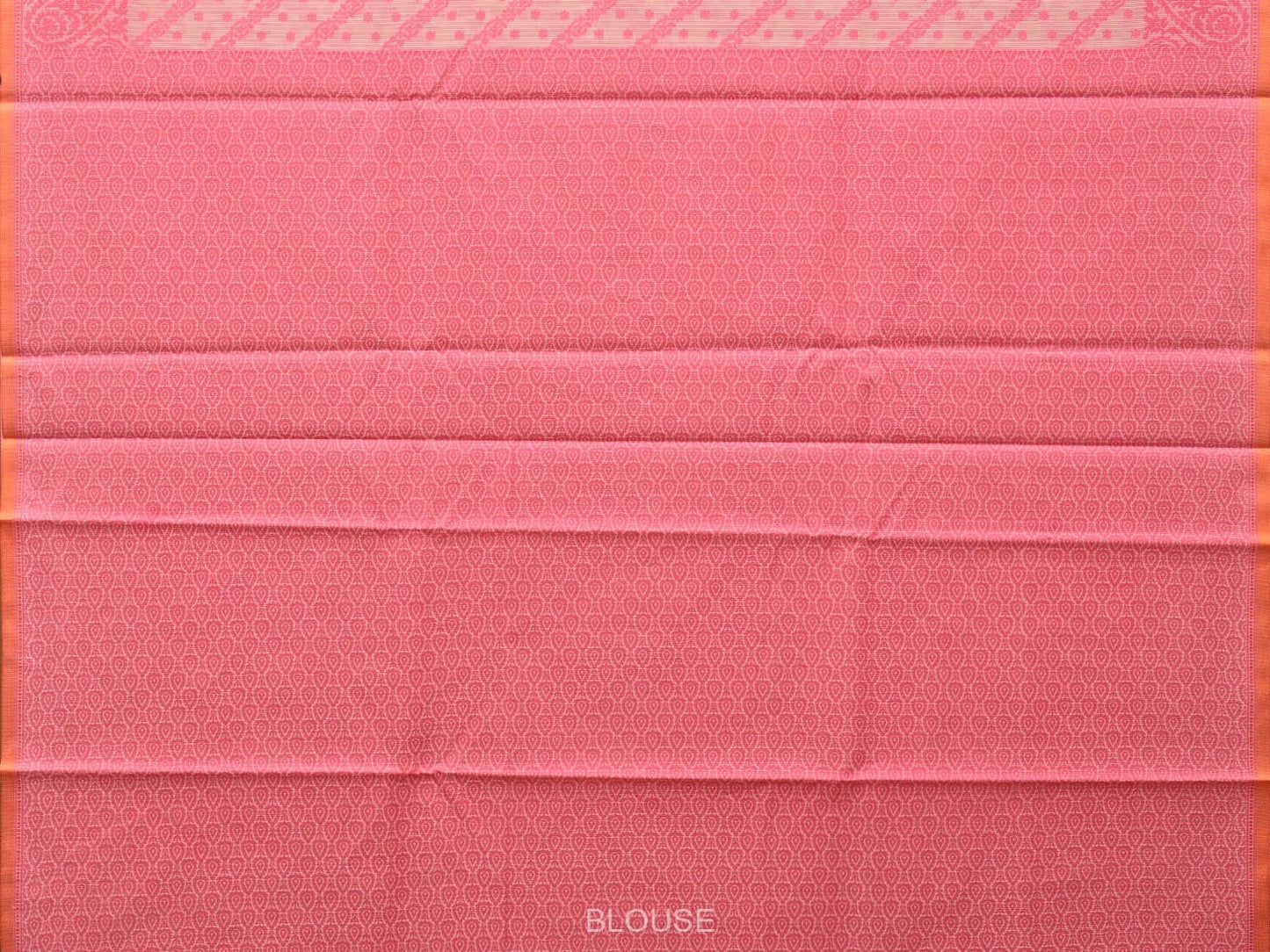 Pink Cut Work Sico Cotton Saree with Diagonal and Mango Border Design - Global Threads | Swadesiicart