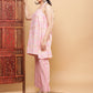 BohoJazz Pink Vacay Halter Top with Comfort Pants Co-ord Set - Swadesiicart