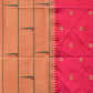 Pink Paithani Silk Handloom Saree with Triple Muniya Border Design - Global Threads | Swadesiicart