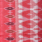 Pink Pochampally Ikat Cotton Handloom Saree with Strips Design No Blouse - Global Threads | Swadesiicart