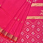 Pink Uppada Silk Handloom Saree with Birds and Jamdani Pallu Design - Global Threads | Swadesiicart