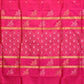 Pink Uppada Silk Handloom Saree with Birds and Jamdani Pallu Design - Global Threads | Swadesiicart