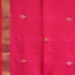 Pink Uppada Silk Handloom Saree with Birds and Jamdani Pallu Design - Global Threads | Swadesiicart