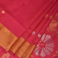 Pink Uppada Silk Handloom Saree with Birds Pallu Design - Global Threads | Swadesiicart
