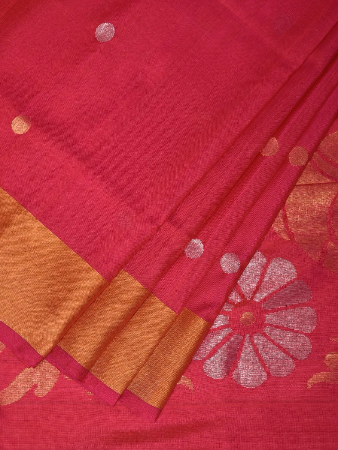 Pink Uppada Silk Handloom Saree with Birds Pallu Design - Global Threads | Swadesiicart