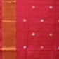 Pink Uppada Silk Handloom Saree with Birds Pallu Design - Global Threads | Swadesiicart