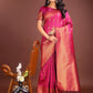 Anaita Pink Banarasi Silk Woven Saree With Blouse
