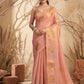 Anaita Pink Tissue Silk Woven Saree With Blouse